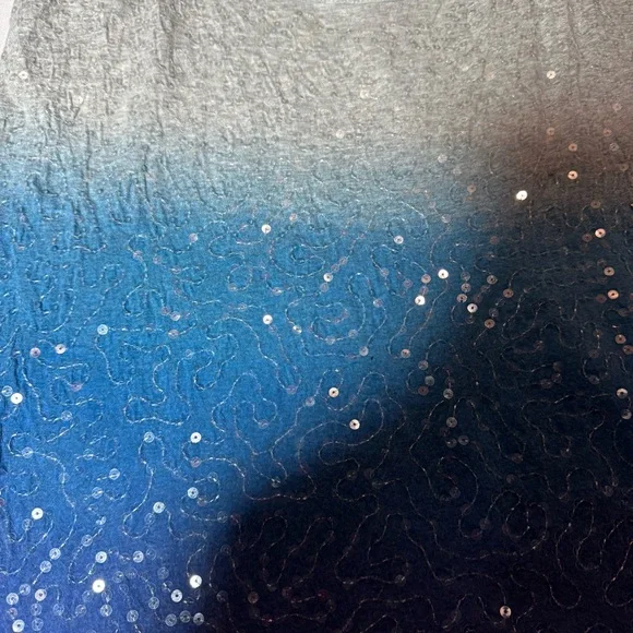 a.n.a Gray to Blue Ombre Sequin Tank Top - Picture 3 of 4